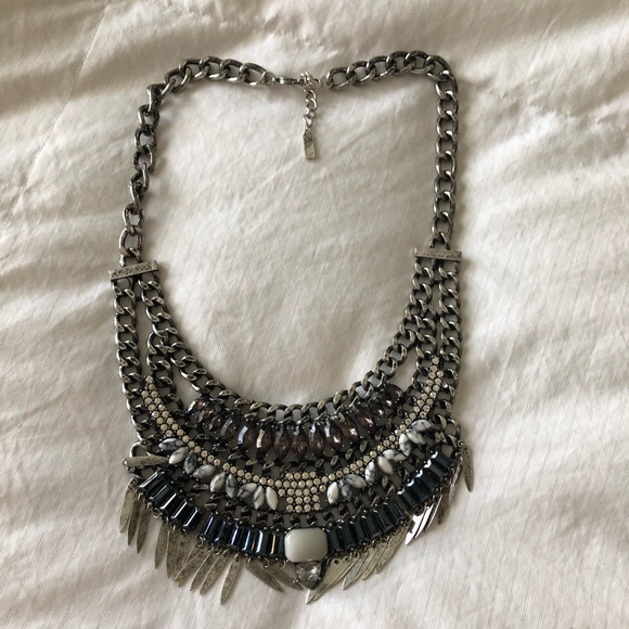 Bauble Bar Chunky Multi-stone Statement Necklace - Picture 1 of 4